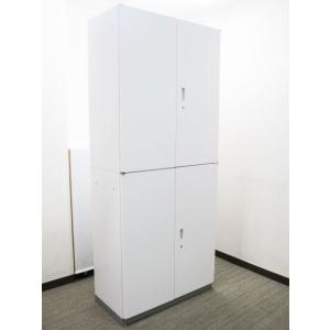 書庫 引違戸 スチール製 下置 W1760×D400×H1120mm 鍵付き キャビネット