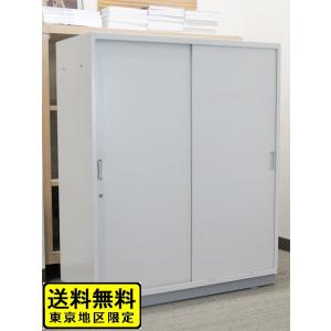 引き違い書庫 イトーキ シンライン 引き違いキャビネット キャビネット 鍵付き書庫 WE ホワイトグ...
