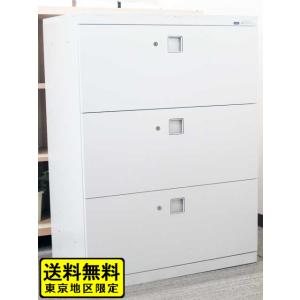東京地区送料無料 ラテラル書庫 W800 オカムラ レクトライン ホワイト色 3段 キャビネット カ...