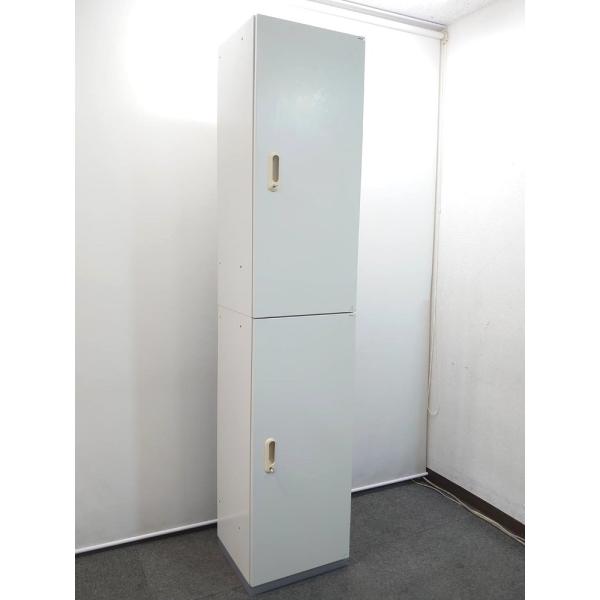 【店頭引き渡し限定】上下書庫 片開き書庫 W450 D400 H2150 キャビネット カギ付き ユ...