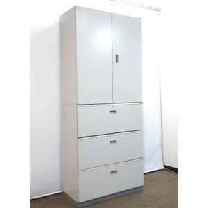 イトーキ シンライン 上下書庫 両開き書庫 ラテラル書庫 キャビネット ユニット書庫 中古