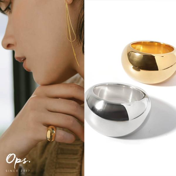 指輪 リング ピンキーリング シルバーリング シルバー925 ゴールド 小指 大ぶり 重ね付け 金属...