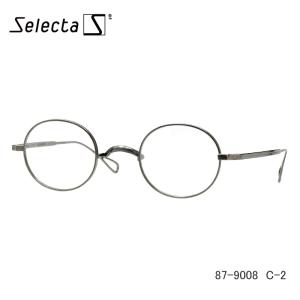 Selecta (セレクタ) SADDLER 1  87-9008 C-2 アンティークシルバー 一山 チタン 日本製 メガネ 伊達メガネ 度なし度付き対応｜opt-tamaki