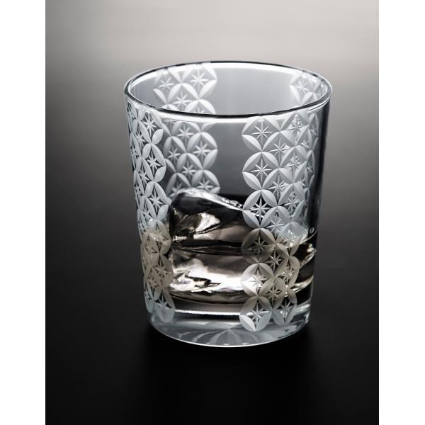 東京切子（花切子）ロックグラス　舞踊