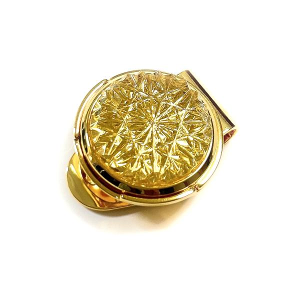 東京切子ゴルフマーカー　ひまわり　クリアーゴールド