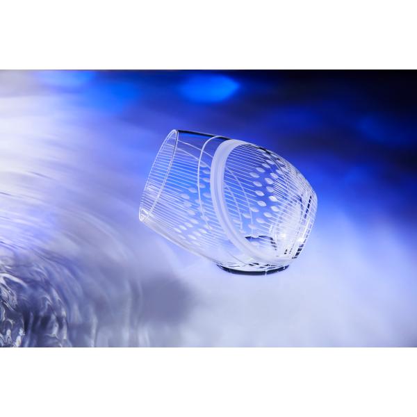 羽衣-東京切子(花切子）ワイングラス　花火