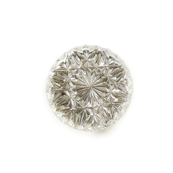 東京切子帯留め　ひまわり　クリアー