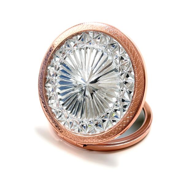 東京切子コンパクトミラー 　輝菊〜かがやきぎく〜　　エジプシャンゴールド