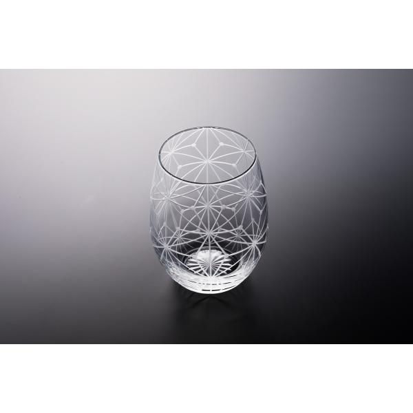 東京切子(花切子）ワイングラス　千代紙