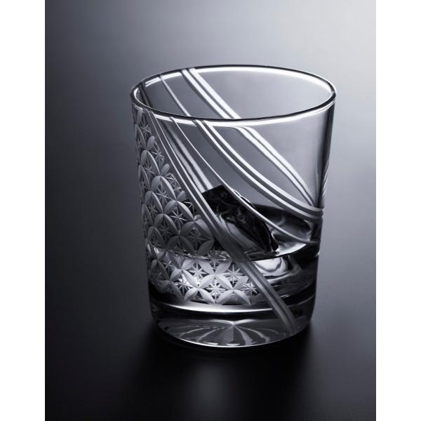 東京切子ロックグラス　羽衣　輝七宝　*かがやきしっぽう*