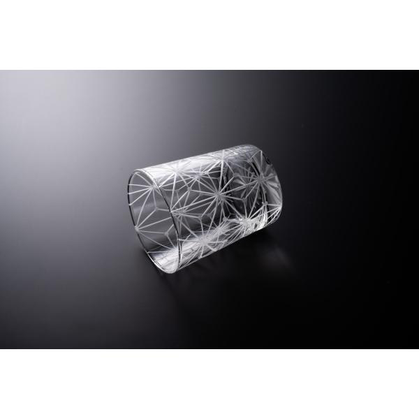 東京切子（花切子）ロックグラス　千代紙　クリアー