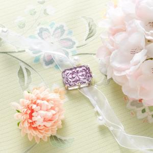 KILIKO　JEWELRY（東京切子）帯留め　麻乃葉　Amethyst｜optics