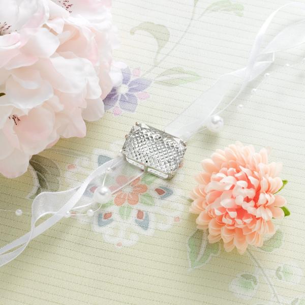 KILIKO　JEWELRY（東京切子）帯留め　魚子　クリアー
