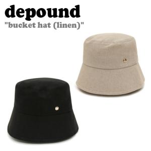 デパウンド バケットハット depound レディース bucket hat (linen) バケット ハット リネン NATURAL ナチュラル BLACK ブラック 301691631/7 ACC｜option