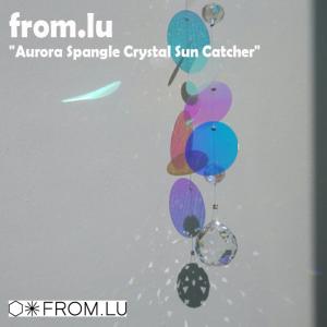 フロム・ルー モビール 正規販売店 from.lu Aurora Spangle Crystal Sun Catcher 丸型 ハート 韓国雑貨 5803302416 ACC｜option