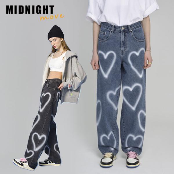 ミッドナイトムーブ 正規販売店 パンツ MIDNIGHT MOVE heart denim pant...