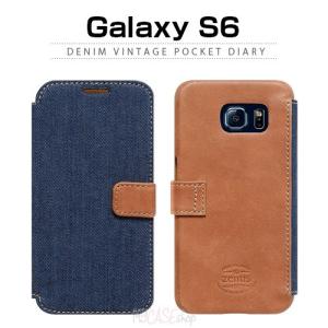 お取り寄せ Galaxy s6 SC 05G ケース Zenus Denim Vintage Pocket Diary ゼヌス デニムビンテージポケットダイアリー ケース｜option