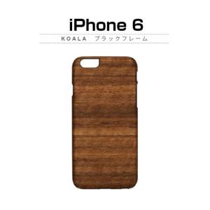 お取り寄せ iPhone6s ケース 木製 天然木 Man＆Wood Koala マンアンドウッド コアラ ブラックフレーム ケース カバー｜option