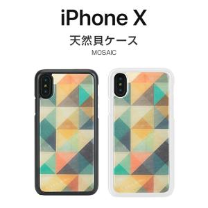 iPhoneX ケース 天然貝 ikins Mosaic アイキンス モザイク アイフォンX カバー お取り寄せ｜option