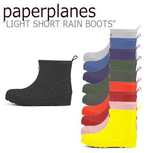 【即納】ペーパープレーンズ レインブーツ paperplanes LIGHT SHORT RAIN BOOTS ライト ショート レイン BLACK GREY BLUE NAVY RED PINK YELLOW PP1400 シューズ｜option
