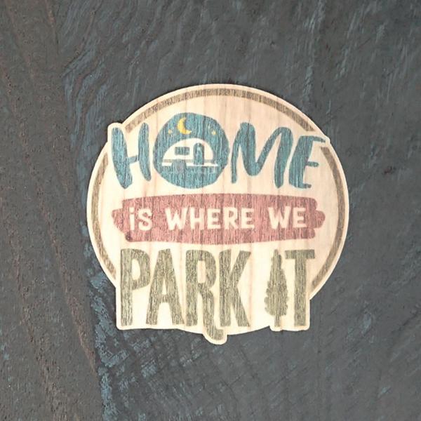 WOOD STICKER HOME ウッド ステッカー 木 シール 車 バイク 自然素材 生分解素材...