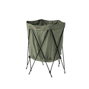 フォールディングバスケット グリーン MIP-98GR アウトドア インドア 折りたたみ 軽量 ボッ...