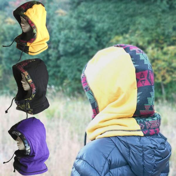 ジャーニーフード おしゃれ かっこいい 防寒 スポーツ観戦 ボア フード 付 ネック ウォーマー 旅...