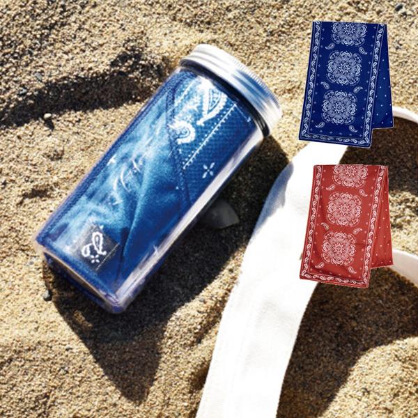 クールタオル PAISLEY コンパクト カラフル ペイズリー 柄 冷感 タオル 涼しい 冷たい 猛...