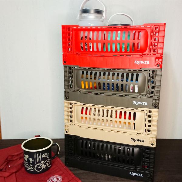 SLOWER フォールディングコンテナ Bask Small アウトドア コンテナ ボックス 大型 ...