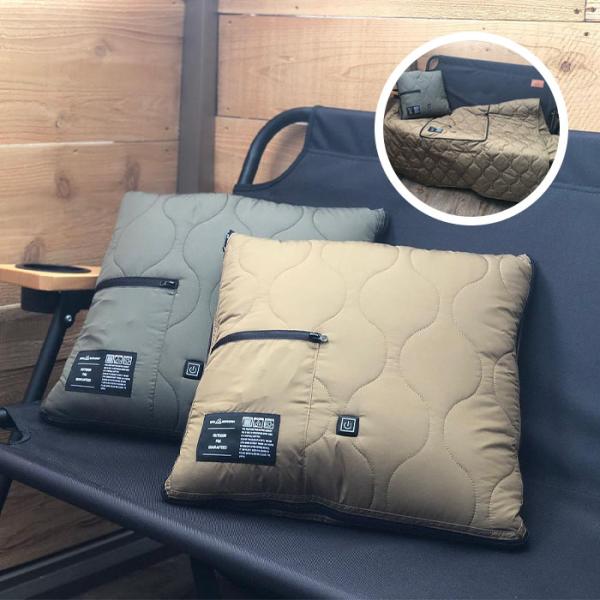 エレクトリックヒーティングブランケット＆クッション NUK アウトドア 毛布 おしゃれ かっこいい ...