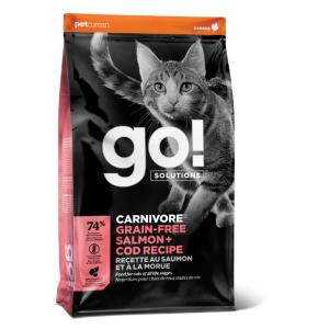 【キャットフード】　ゴー！(go!)　グレインフリー　カーボニア　サーモン＋コッドキャット　愛猫用総合栄養食　全年齢・全猫種用　５００ｇ｜oracion