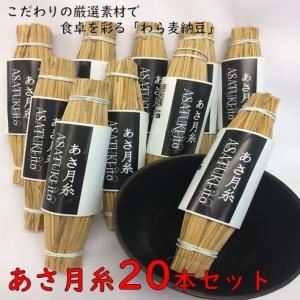 わら納豆 麦納豆 小粒納豆 お徳用 冷凍出荷 あさ月糸30ｇ 20本セット