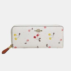【期間限定セール+2999円でバッグ付き】コーチ COACH レディース 長財布 ラウンドファスナー ペインテッド チェリー さくらんぼ C1813IMCAH アウトレット