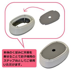 3WAYおまる グレー 永和 補助便座・ステッ...の詳細画像3