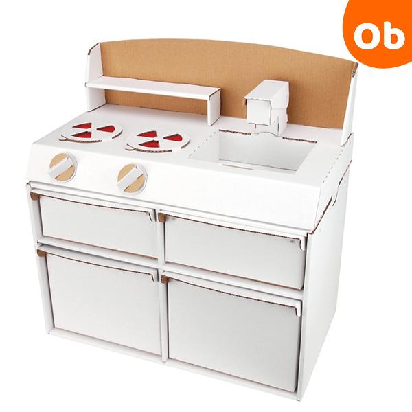 ハコモ ダンボールシステムキッチン 日本製 段ボール工作 キッズ用 hacomo【送料無料　沖縄・一...