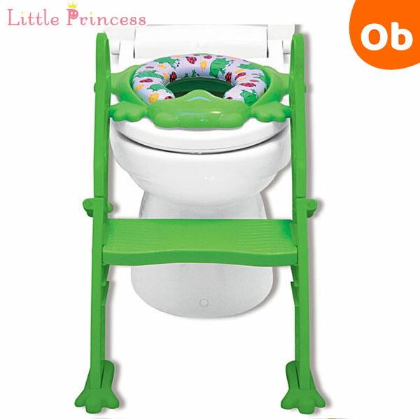 リトルプリンセス かえるのふかふかステップ式トイレトレーナー　グリーン【送料無料　沖縄・一部地域を除...