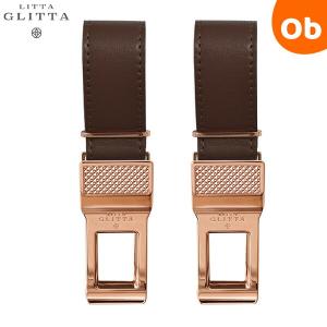 リッタグリッタ ピクシークリップ ローズゴールド×ブラウンベルト ブランケットクリップ 【ゆうパケット送料無料】ベビーカー便利グッズ