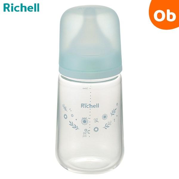 リッチェル はなえみ ガラス哺乳びん 240mL 哺乳瓶　ほ乳瓶【送料無料　沖縄・一部地域を除く】