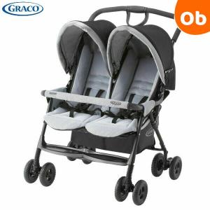 グレコ　デュオスポーツ ジェミニブラック GRACO　二人乗りベビーカー (背面タイプ) 専用レイン...