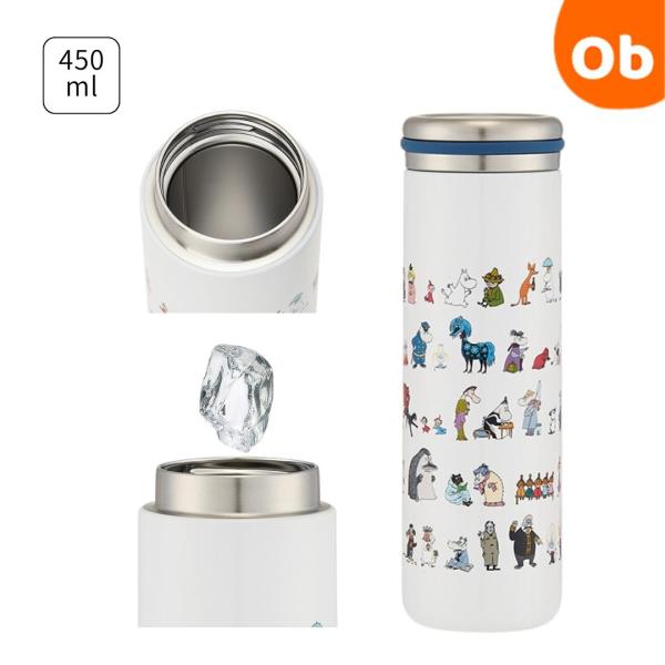 ステンレスマグボトル ムーミン８０ 約450ml　水筒 保温　保冷　真空二重　ネジ式　氷が入れやすい...