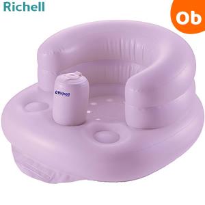 ふかふかベビーチェアR パープル(PU) リッチェル バスチェア 赤ちゃん ローチェア【送料無料 沖縄・一部地域を除く】