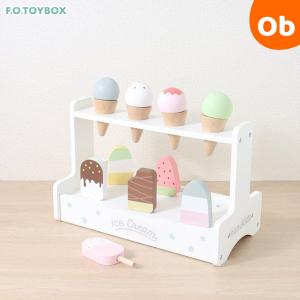 F.O.TOYBOX nunukids アイスクリームセット 木製玩具 木製トイセット ままごと【送料無料　沖縄・一部地域を除く】｜orange-baby