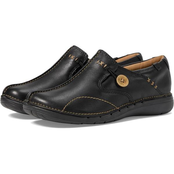 クラークス Un.loop レディース ローファー Black Leather(ブラックレザー)