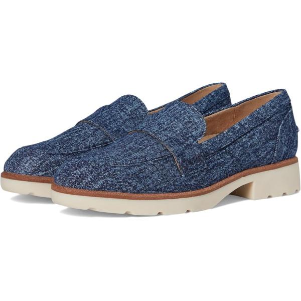 バイオニック Cleo ローファー レディース ローファー Dark Denim Acid Wash...
