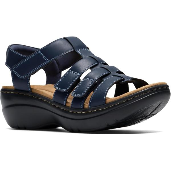 クラークス Clarks Merliah 2 Ruby レディース サンダル Navy レザー