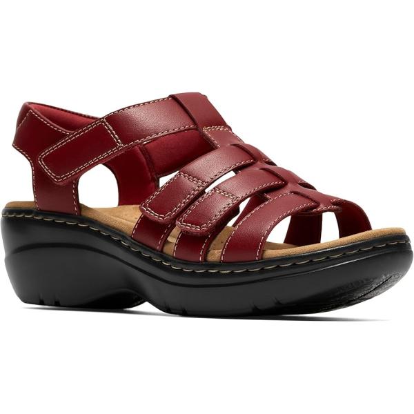 クラークス Clarks Merliah 2 Ruby レディース サンダル Red レザー