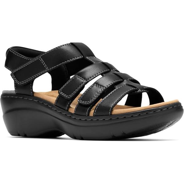 クラークス Clarks Merliah 2 Ruby レディース サンダル Black レザー