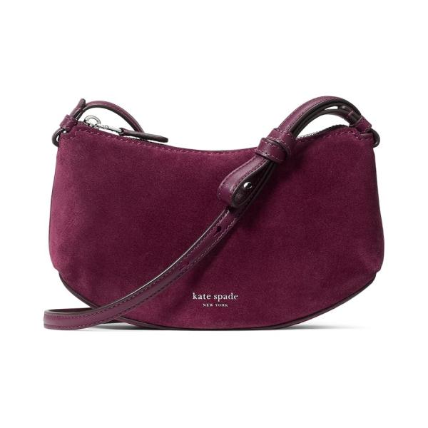 ケイトスペードニューヨーク Loop スエード Crossbody レディース ハンドバッグ Pur...