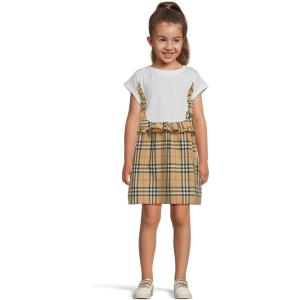 バーバリー Rhonda Frill Dress (インファント) キッズ・ジュニア ワンピース、チュニック White(ホワイト)