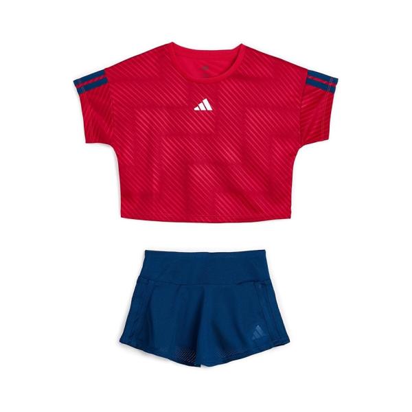 アディダス adidas Kids Aop Soccer Top Skort Set (Toddle...